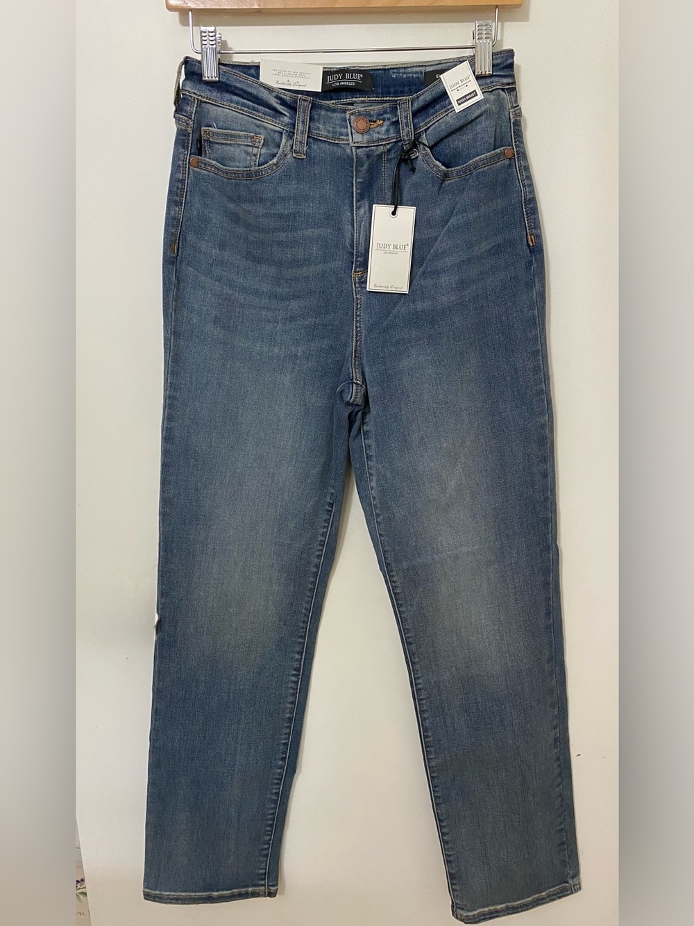 Judy Blue Women's Straight Leg Jeans - MD Blue Wash Sz 5/27
